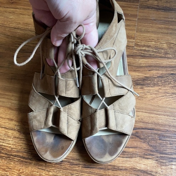 Eileen Fisher lace up wedge sandals size 9 - Picture 3 of 10